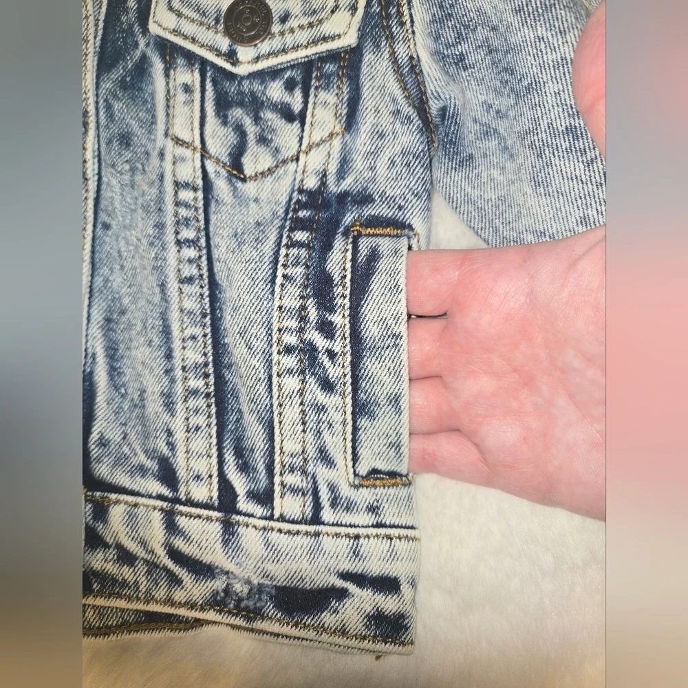 Baby Toddler Denim Jacket, Punk Grunge, 1T Or 12 Months, NWT